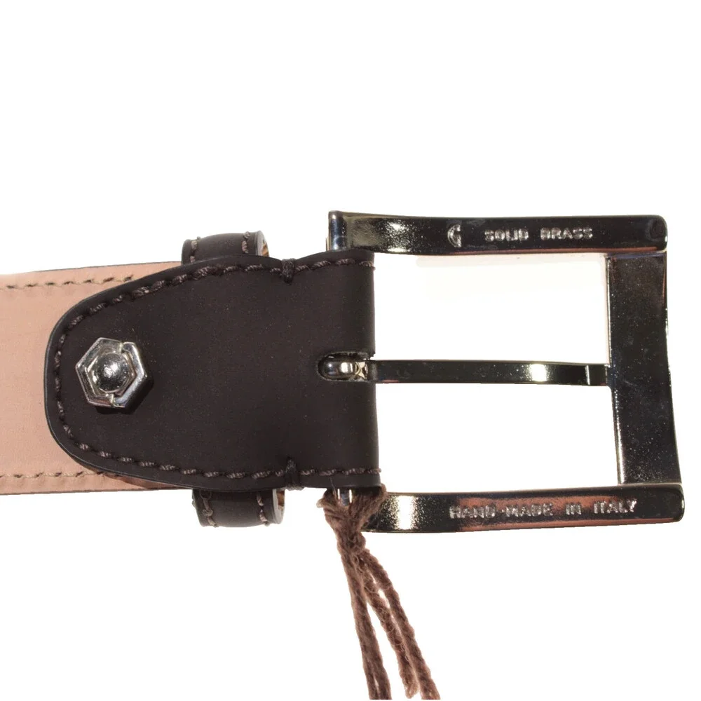 Di Bianco NWT Cut to Size Dress Belt In Solid Brown Leather One Size
